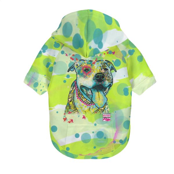 Hunde-Hoodie, Hundemotiv Pablo– bunte Popart, gemütlich, waschbar, Polyster